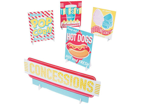 Concessions Signs Table Decors