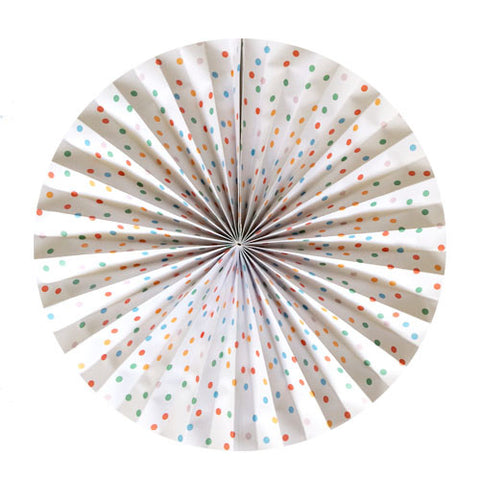 Confetti Dots Paper Fan - 16 inches