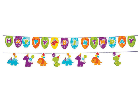 Little Dino Party Birthday Garland