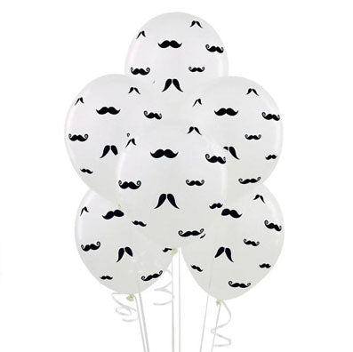 Mustache Latex Balloons
