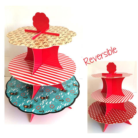 Retro Pirates Cupcake Stand