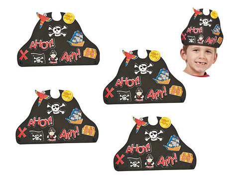 Foam Pirate Hat Craft Kit (4 ct)