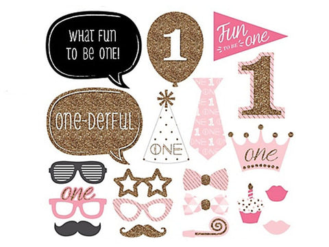 Girl Fun to be One Photo Booth prop sticks