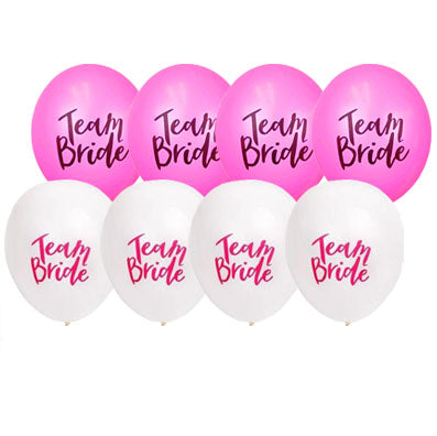 Team Bride Latex Balloons