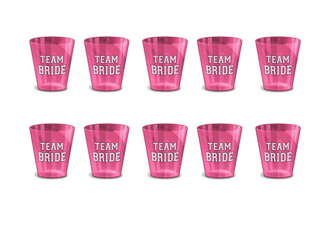 Team Bride Plastic Shot Glasses (10 ct)