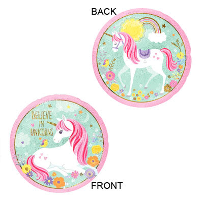 Magical Unicorn Round Foil Balloon