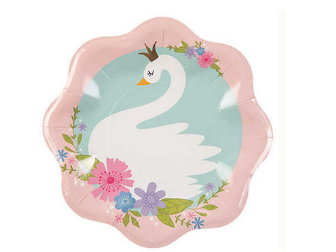 Sweet Swan 10.5-inch Paper Plates (8 ct)