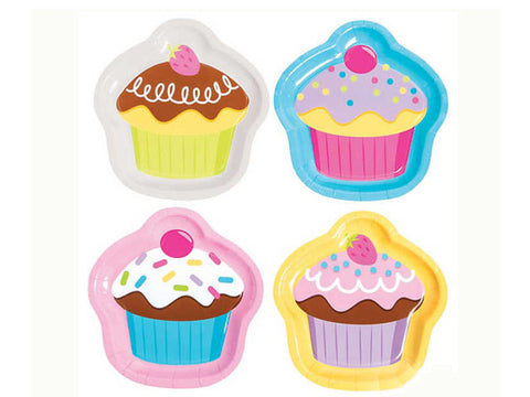 Cupcake Party 7-inch paper plates (8 ct)