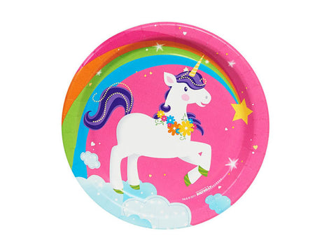 Fairytale Unicorn 7-inch paper plates (8 ct)