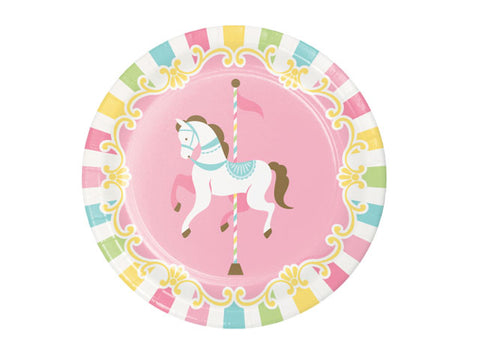 Carousel Party 7-inch paper plates (8 ct)