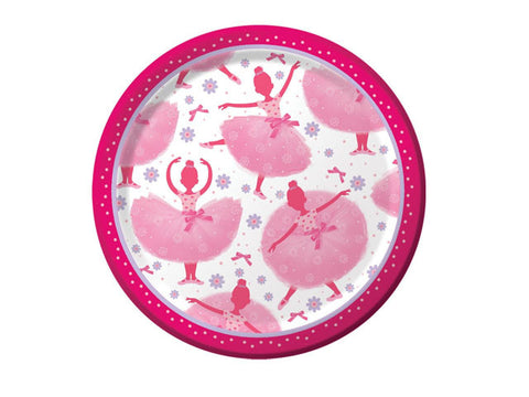 Tutu Much Fun Ballerina Fun 7-inch paper plates (8 ct)