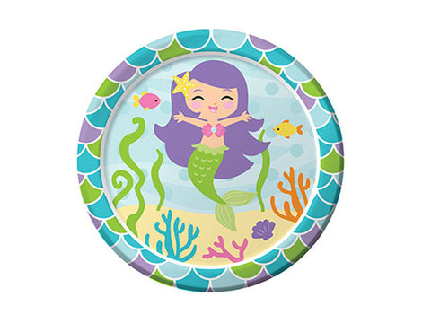 Mermaid Friends 7-inch paper plates (8 ct)