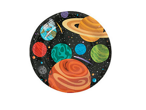 Space Party 7-inch paper plates (8 ct)