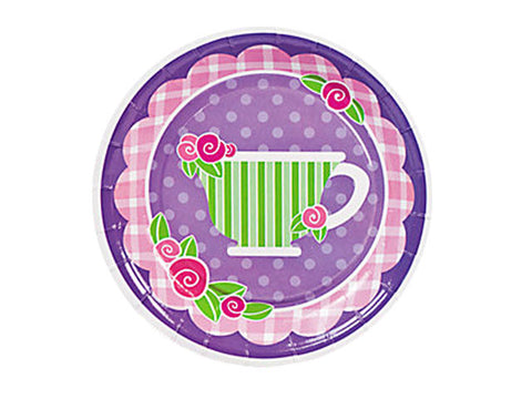 Tea Party 7-inch paper plates (8 ct)