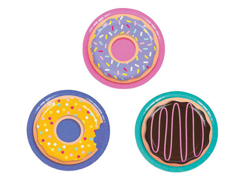 Donut Party 7-inch paper plates (8 ct)