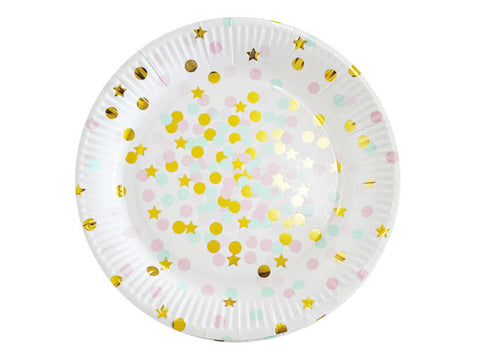Confetti Stars 9-inch paper plates (10 ct)