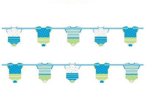 Blue Dots Baby Shower Boydsuit Garland