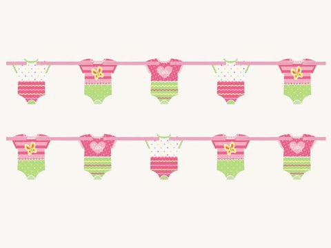 Pink Dots Baby Shower Boydsuit Garland