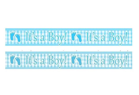 It's a Boy Plaid Baby Shower Banner