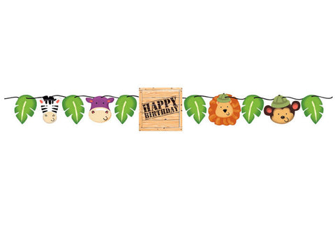 Safari Birthday Ribbon Banner