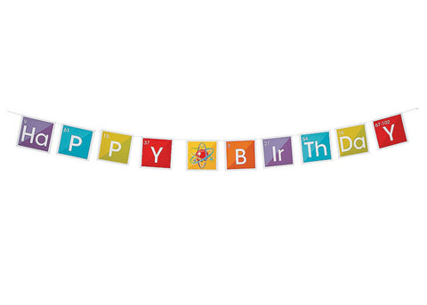 Science Party Birthday Banner