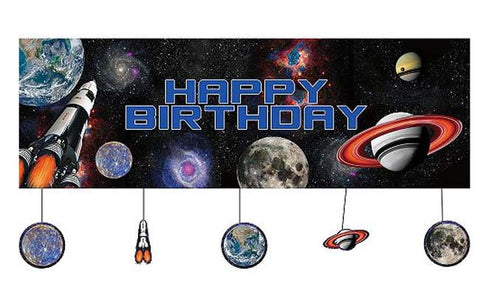 Space Birthday Banner