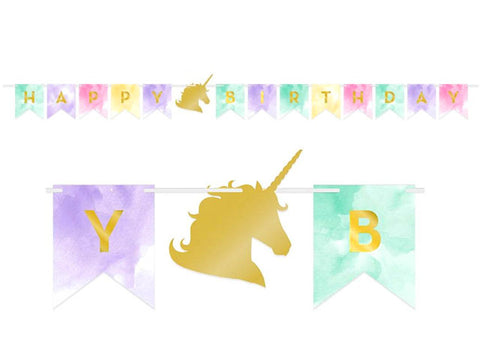 Sparkle Unicorn Birthday Banner