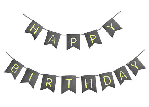 Happy Birthday Foil Print Banner (click for more colors)