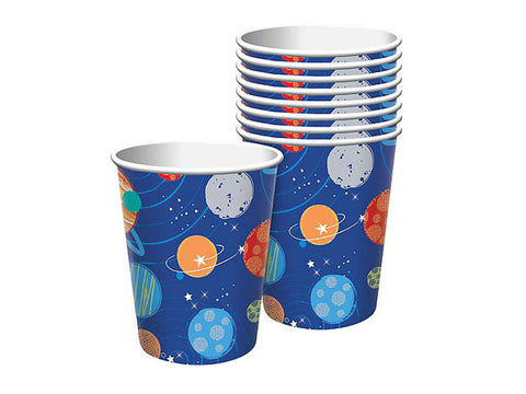 Blast Off Birthday Paper Cups (8 ct)