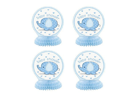 Umbrellaphants Blue Baby Shower Mini Table Centerpieces