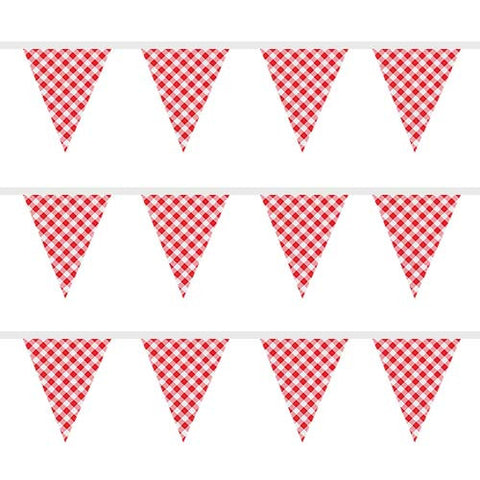 Red Gingham Bunting