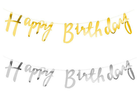 Script Happy Birthday Garland (click for more colors)