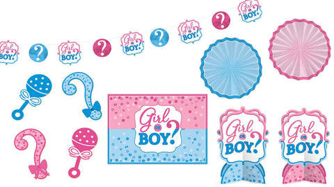 Gender Reveal Baby Shower Decorating Kit