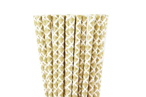 Paper Straws - Printed - 25 ct - (click for more colors)