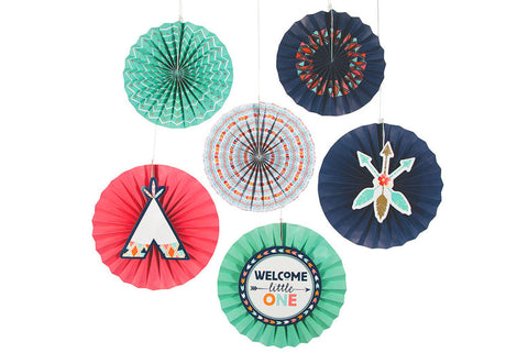 Boho Chic Baby Shower Hanging Fans