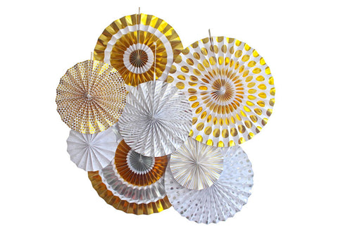 Metallic Foil Fans Set (click for more colors)