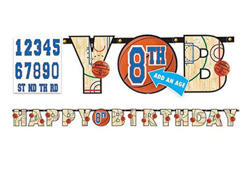 Basketball Add-an-Age Jointed Banner