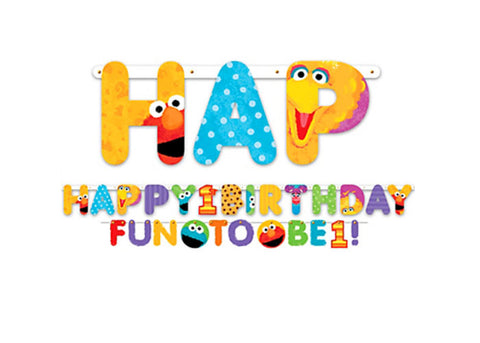 Sesame Street 1st Birthday Jumbo Banner
