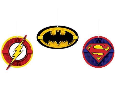 Justice League Hanging Honeycomb Decorations