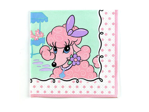 Pink Poodle in Paris Lunch Napkins