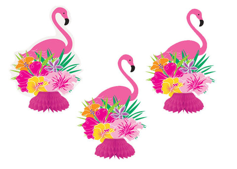Tropical Flamingo Party Mini Table Centerpieces