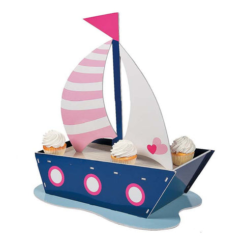 Nautical Girl Sail Boat Cupcake Stand