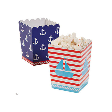 Nautical Party Mini Popcorn Boxes