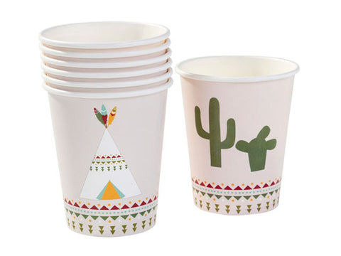 Pow Wow Indian Party Paper Cups (12 ct)