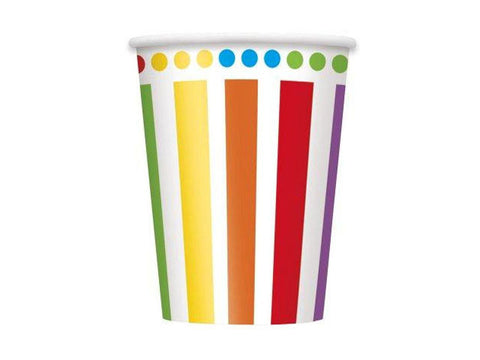 Rainbow Party Paper Cups (8 ct)