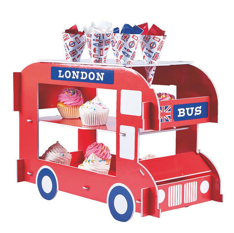 Royal British London Bus Cupcake and Treat Stand