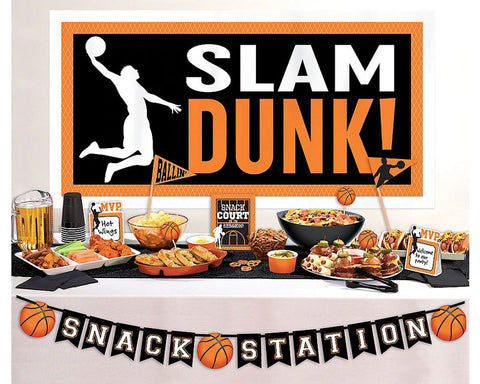 Slam Dunk Basketball Table Buffet Decorating Kit