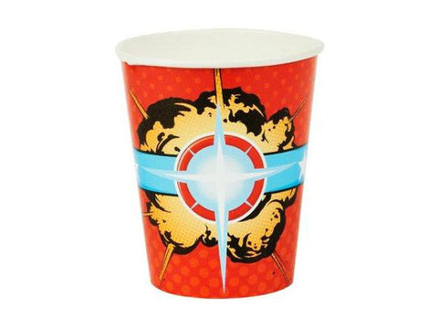 Superhero Comics Paper Cups (8 ct)