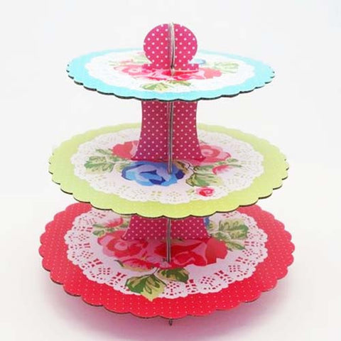 Vintage Roses Party Cupcake Stand