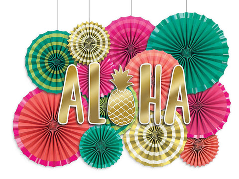 Aloha Paper Fan Decoration Kit